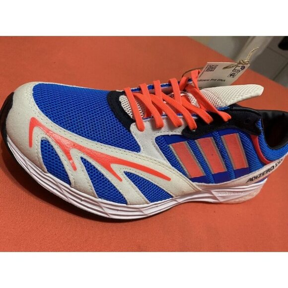 ADIDAS ADIZERO PRO DNA BLUE  NEON PINK WHITE SILVER MEN'S SIZE 6.5 RUNNING SHOES - Picture 2 of 12